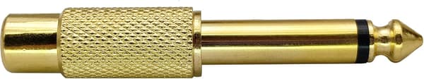 Kullattu RCA - 6,35 mm monourosliitinsovitin (5 kpl)