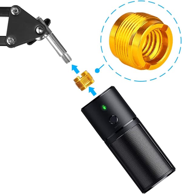 Boom Arm Adapter - Mikrofonstativ Skrueadapter, 5/8\" Han til 3/8\" Hun