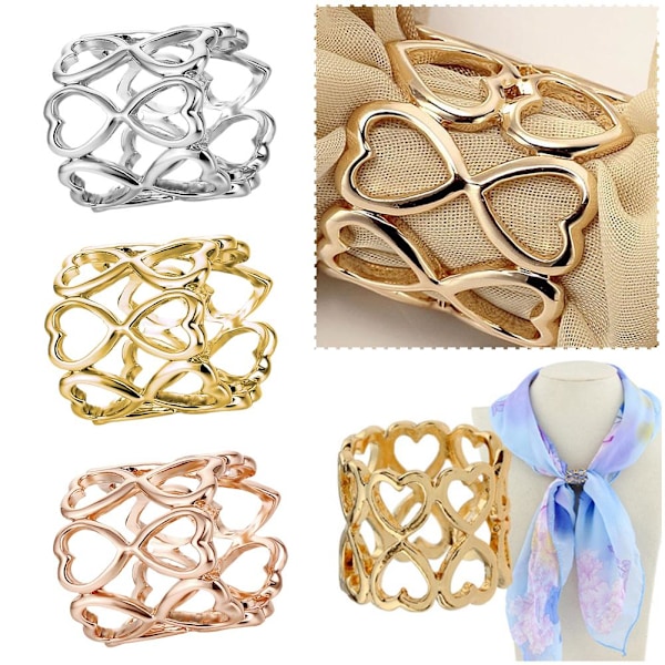 Sjal Knapp Lyx Atmosfäriska Halsdukar Elegant Minimalistisk Parti Sjal Clip O D1U5 gold one-size