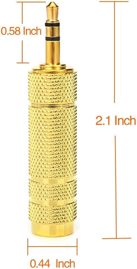 2 kpl 3,5 mm uros-6,5 mm naarasäänisovitin