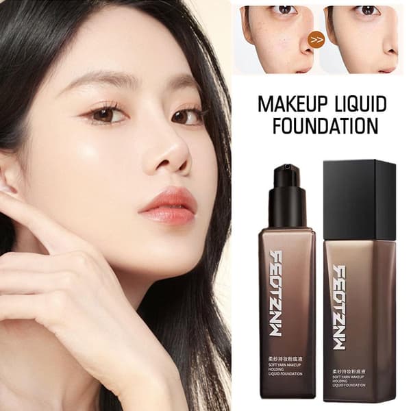 Makeup Foundation Flydende Hudplejemaske Langtidsholdbar Foundation 30°C Concealer Ny E7 Ivory White 30 grams