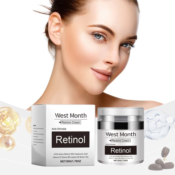 Retinol ansiktskrem - Reduserer fine linjer, hydrerer, fukter og nærer huden