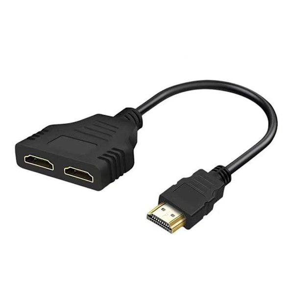 1*HDMI-kabel 1080P HDMI Splitter Port Hane till 1 Hona 2 Ut Adapter HDMI H-AU-