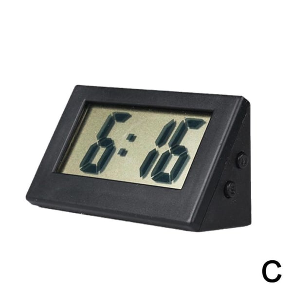 Creative Mini Digital LCD Hushållskontor Dämpad elektronisk klocka black 5.6*2.4*3cm