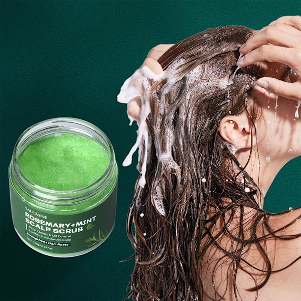 Mint Scalp Scrub med Massagekam.