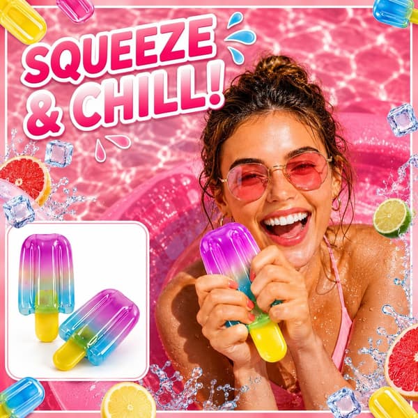 2 STK Is Squeeze Squishy, Is Squeeze Legetøj, Langsomt Stigende Sensorisk Fidget Legetøj til Stress- og Angstdæmpning, Sommer Sensorisk Stressaflastende Legetøj, Ferie