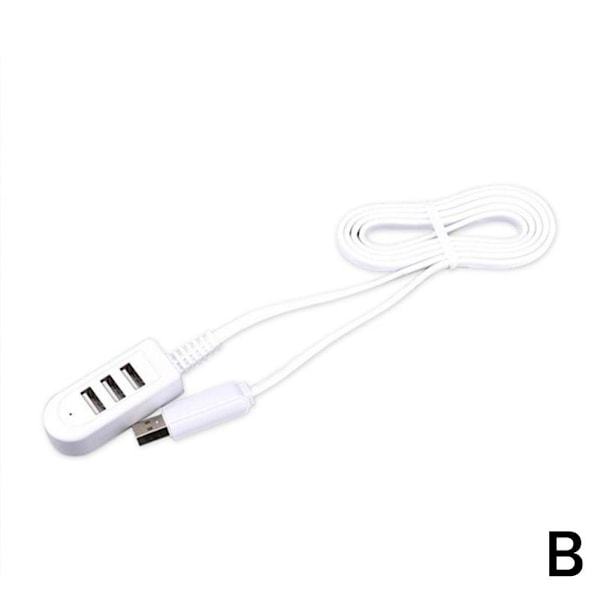 3-Portars USB 3.0 Multi High Speed HUB Splitter Expansion för Deskt whiteA 0.3m