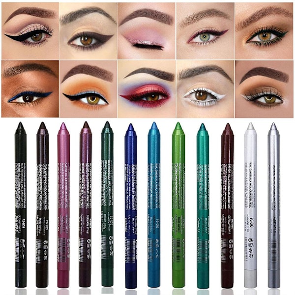Färgglad flytande eyelinerpenna ögonpenna gelpenna långvarig W Dark Blue one size