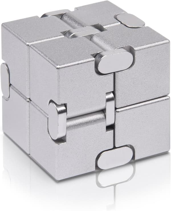 Fidget Cube Ny Version Fidget Fingerlegetøj - Metal Infinity Cube Prime til Stress- og Angstdæmpning/ADHD, Ultra Holdbare Sensoriske Gaver til Voksne og