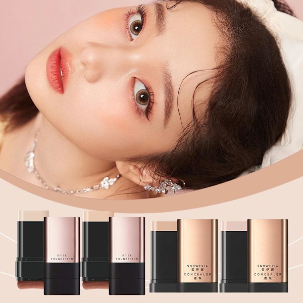 Foundation Stick Eraser Vattentät Långvarig Concealer Stick Natural color with brush head 20g
