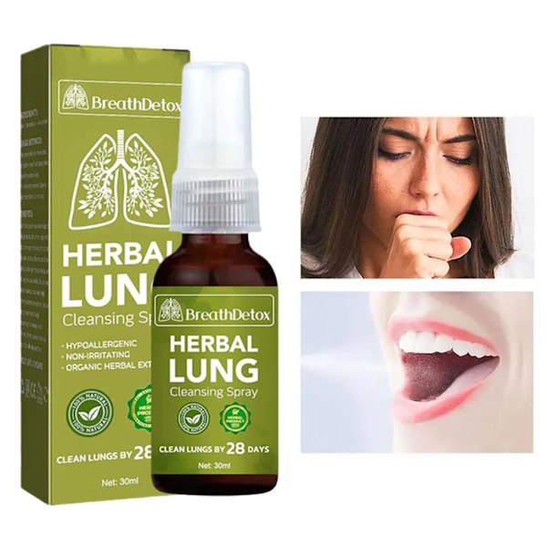 BreathDetox Växtbaserad Lungrengöringsspray Rensa Lungorna från Avfallsslem 30mlA 1pcs 5pcs