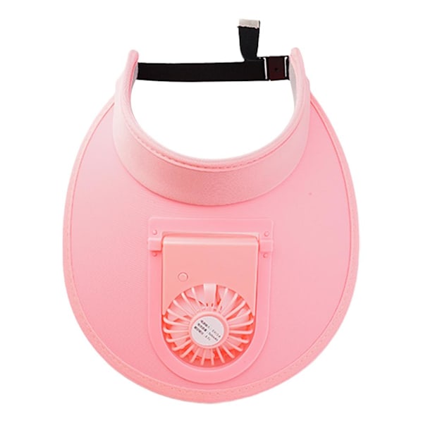 Solhattar med USB-fläkt, sommar UV-skydd, visir, solskydd, mini F black one size