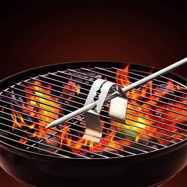 Grilltermometerclips, BBQ-termometerholdere, termometerclips, lavet af rustfrit stål, termometerholdere til montering af temperatursensorer