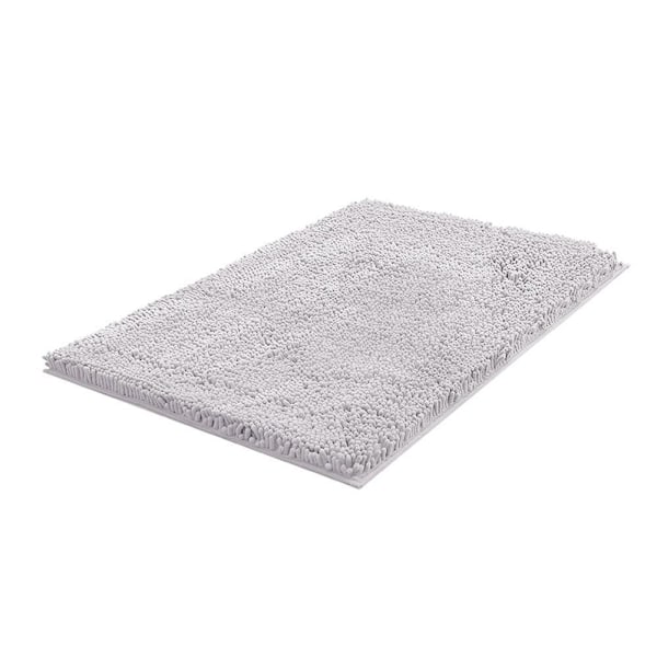 Halkskyddande Chenille Badrumsmatta Set Absorberande Matta Mattor Lo Dark green Regular style