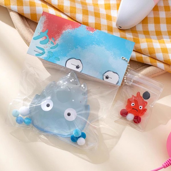 Klämleksaker Avstressleksak Calcifer Elddemon Hayao Miyazaki Red Little