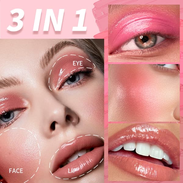 Skønhedsspecifik cremeblush, hjerteformet flydende blush UC131