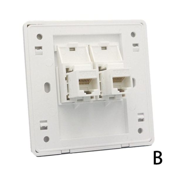 Vägguttag Nätverk Ethernet LAN CA Uttag Panel Frontplatta whiteB 86mm*86mm