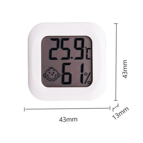 Innendørs LCD Digital Fuktighet Temperatur Termometer Hygrometer Måler Rom