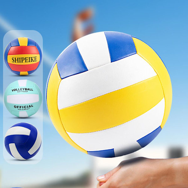 Molten Storlek 5 Volleyboll Mjuk Spel Tävling Sommar Beachvolleyboll L4Q1 Pump+Gas needle+Net bag 1 set
