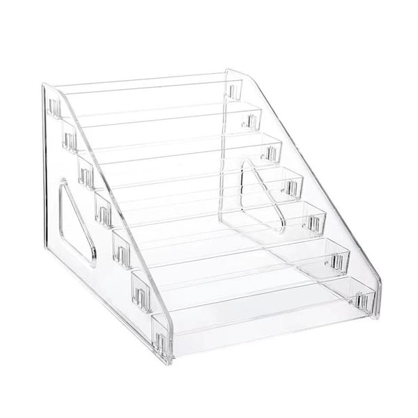Transparent Akryl Display Rack Flerlagers Nagellack Skrivbord Butik Leksaksförvaring Verktyg Display T1y9 7-layer 1pcs