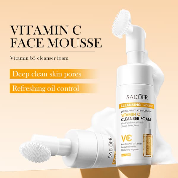 C-vitamiini aminohappo kasvojen puhdistusaine, appelsiini C-vitamiini mousse 120ml Orange 120ml