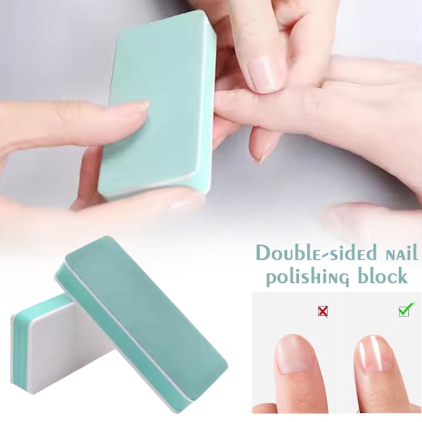 5 st Dubbelsidig Nagelpoleringsblock Dubbelsidig Nagelpolerare Polerande Textur Vård Delikata Verktyg Nagel