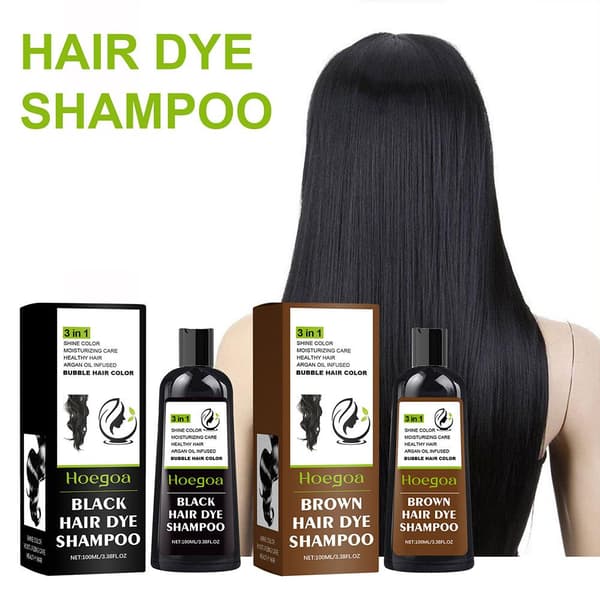 100g Hårfarve Shampoo Urte Hårfarve Shampoo Hvid Shampoo Sortfarvning Til Hår Hår Sort F9k2