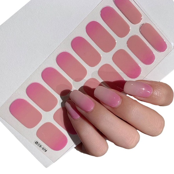 Gradient Nagelplåster Små Fräscha Naglar Heltäckande Klistermärke Flera Färger För Kvinnor X2S9  CS-78 1set