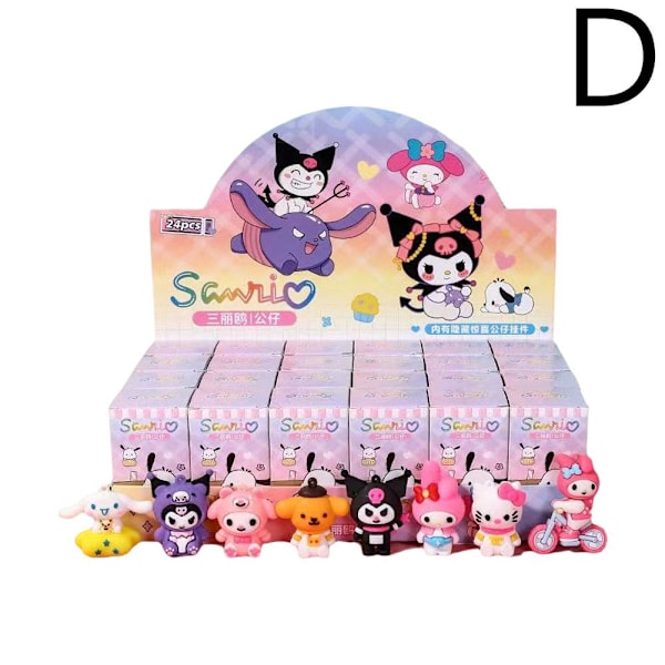 24-pack BB 3 slumpmässigt levererade tecknade anime mini dockor hänge T baby three 24pcs/set
