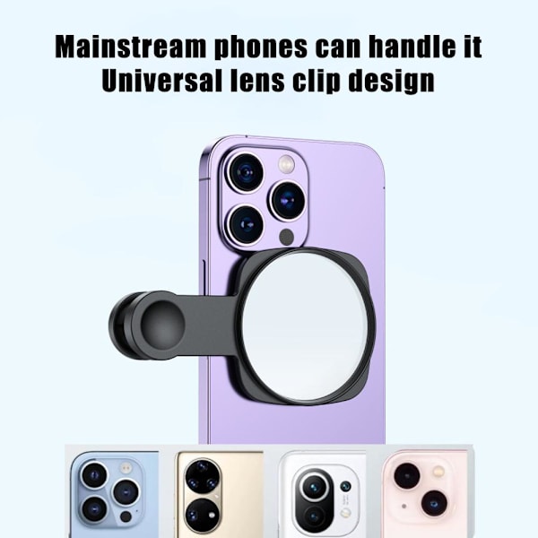 Mobiltelefon Bakre Selfie Spegel Kompakt Selfie Spegel Multifunktionell Telefonhållare För IPhone U0B0 white 1pcs