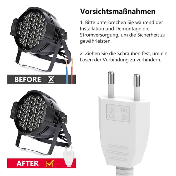 Europlugg flat 2 stk hvite plugger Europeisk flatplugg strømplugg Schuko-plugg Europeisk plugg (250 V 2,5 A)