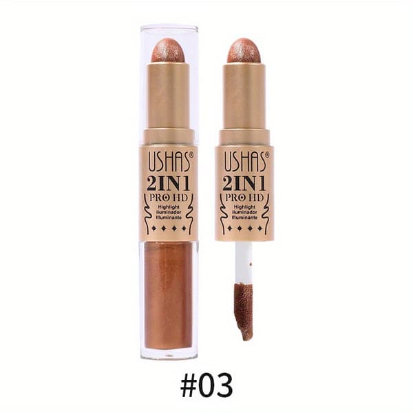 Highlighter flytende + highlighter stick, konturstift, concealer, matt/skinnende FS352A