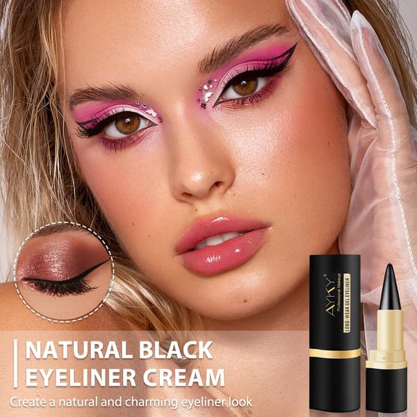 Langtidsholdbar Gel Eyeliner (04# Sort)