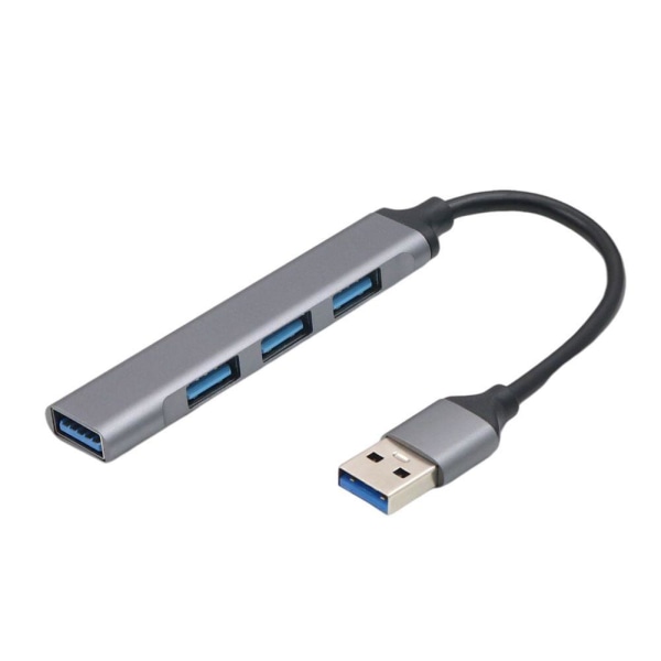 USB C HUB 3.0 Typ C 4-Port Multi-Splitter OTG Adapter för PC An black Type-C