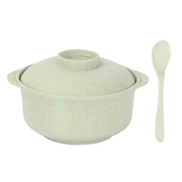 Mikrovågsugns Ramen Skål Instant Noodle Bowls Med Lock Sats N6 Blue Bowl + Spoon