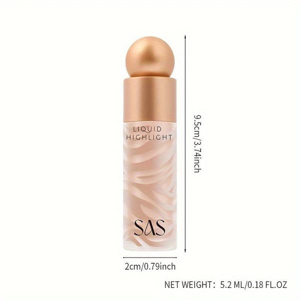 Flydende highlighter/glimmerpudder til ansigtsoplysning, multifunktionel konturering og highlighting SAC036A