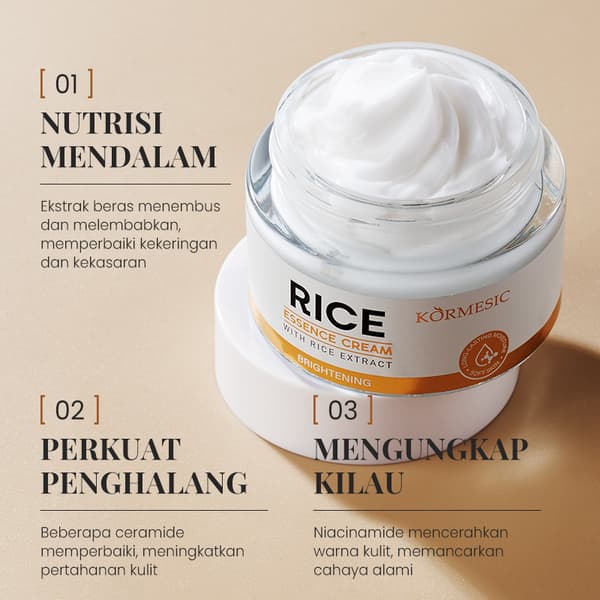 Fugtgivende Lysnende Ris Essens Creme