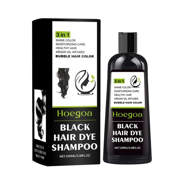 100g Hårfarve Shampoo Urte Hårfarve Shampoo Hvid Shampoo Sortfarvning Til Hår Hår Sort F9k2 black 100 ml