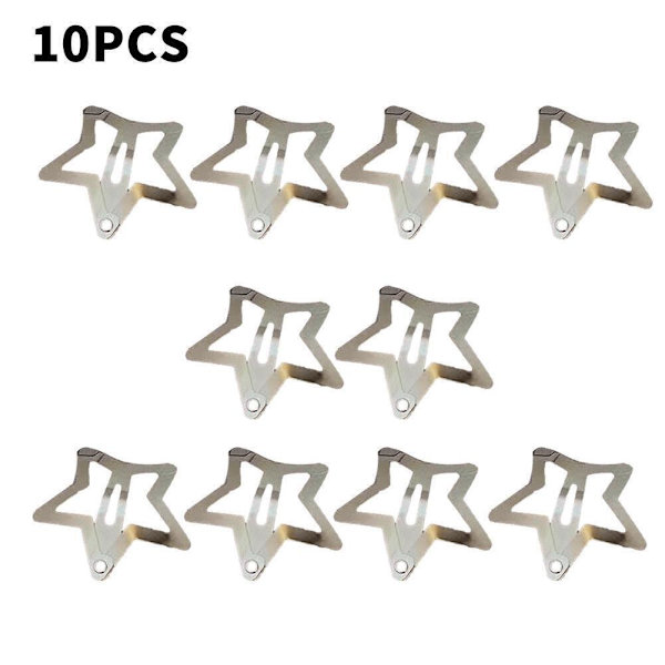 10X Kvinnor Stjärna Hårklämma Hårnål Barrett Stick Bobby Pin Clip Sida W3G0 O1X7