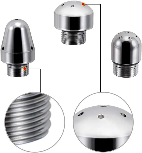 Dyse dusj 3 hoder aluminiumsrenser rensende kolonisk dusjsystemrenser (sølv)