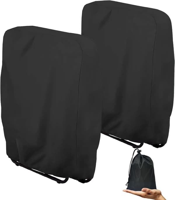 Zero Gravity Stolöverdrag 2 st, Utomhus Zero Gravity Fällbara Utestolsöverdrag Vattentäta Dammtäta Gravity Stolöverdrag med Förvaringsväska (32.3\" B x 7