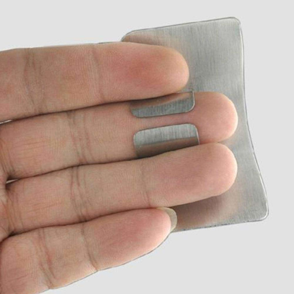 Fingerskydd för skärning, rostfritt stål fingerskydd för att skära grönsaker, hackskydd för tärning och skivning i kök