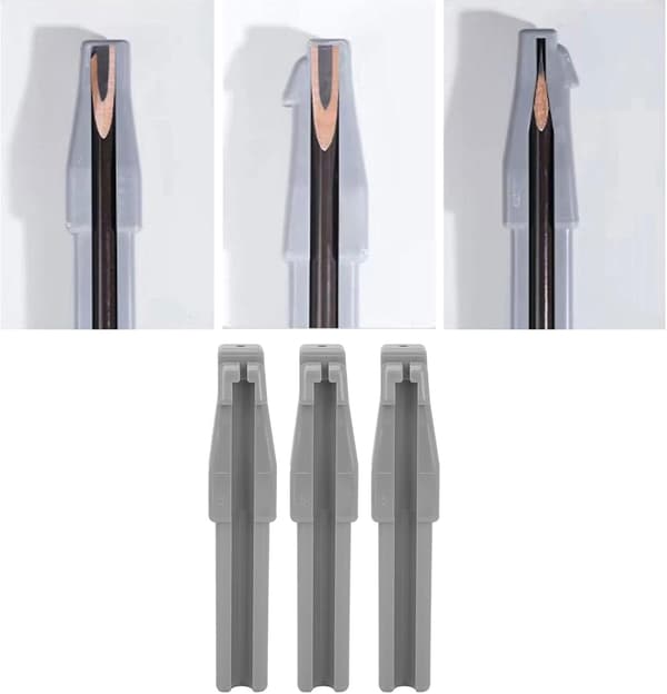 3 stk. øjenbrynspencilspidseredskab med 4 riller Makeup Sharpener Assistant Tool til professionel makeup sharpener