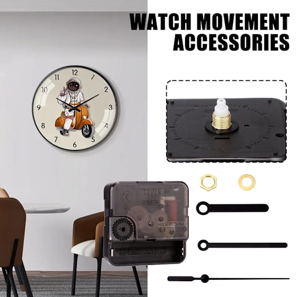 Quartz Klocka Urverk Mekanism Visare Väggreparation Verktyg Delar Tyst DIY Kit~