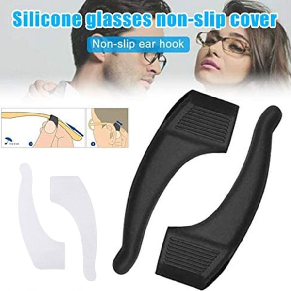 Cykelglasögon Halkfri ärm Silikonglasögon Benärm Platt black One-size