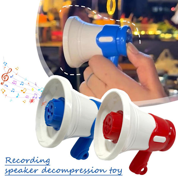 Inspelbar Mini Högtalare Med Musik Handhållen Megafon Röstförvrängare T S1P9 Red One size
