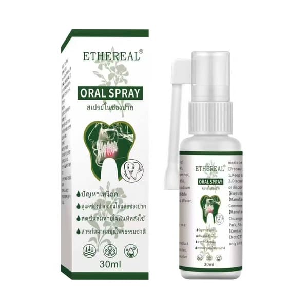Örtbaserad andningsspray för munvård - Vit/grön låda, 30ml-60