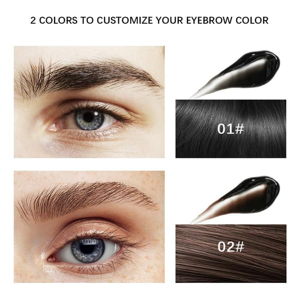 Bærbart øjenbryn- og vippefarvecremesæt med langvarig børstetint K7E1 chestnut brown