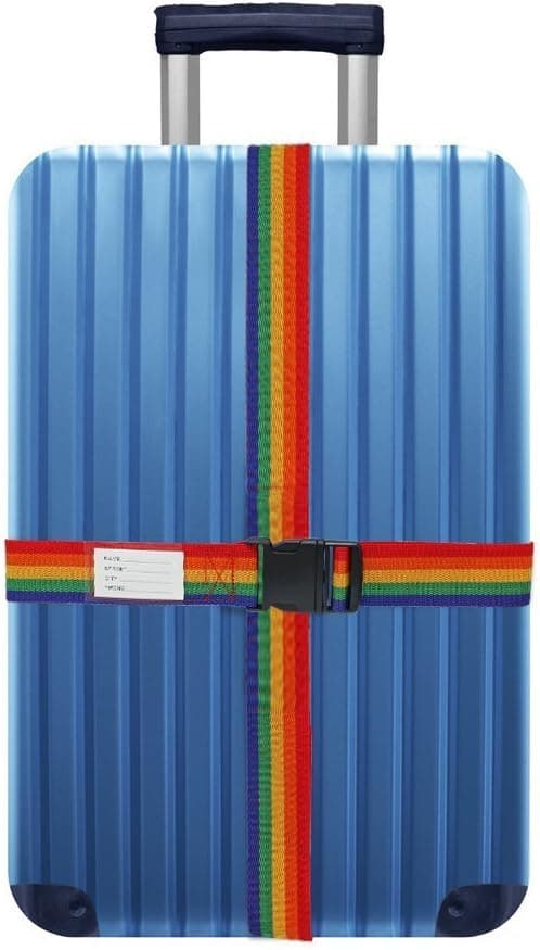 2-pack justerbara bagageremmar med lösenordslås