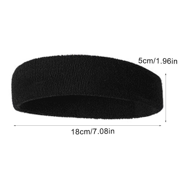 Yogaband Elastiskt Svettbands Hårband för Gym Träning grey 1pc
